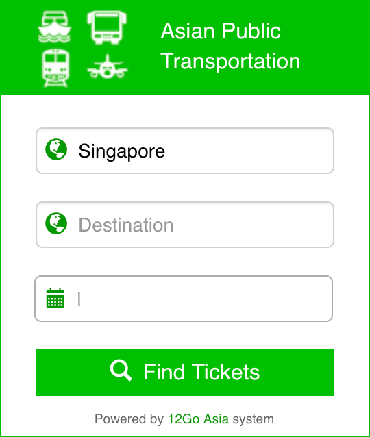 Search bus, train, flight and ferry - 12Go.Asia