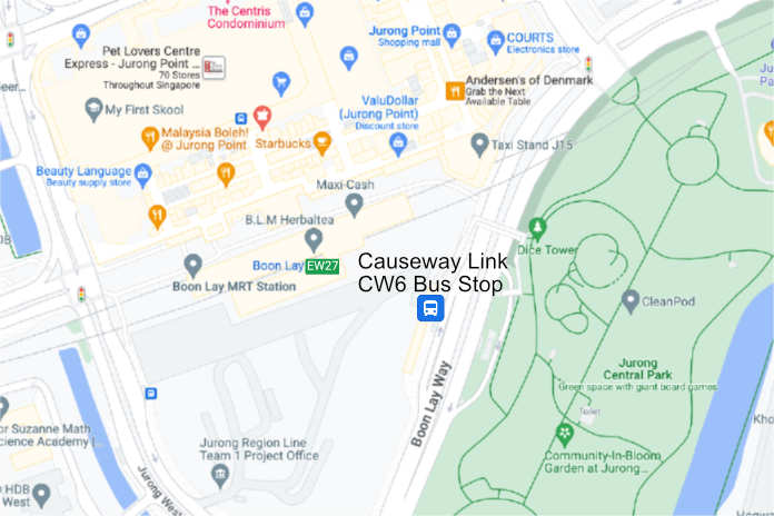 Boon Lay CW6 Bus Stop Location Map